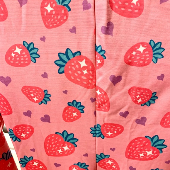 Sugar Thrillz Pink strawberry ruffle collard dress - Picture 4 of 8